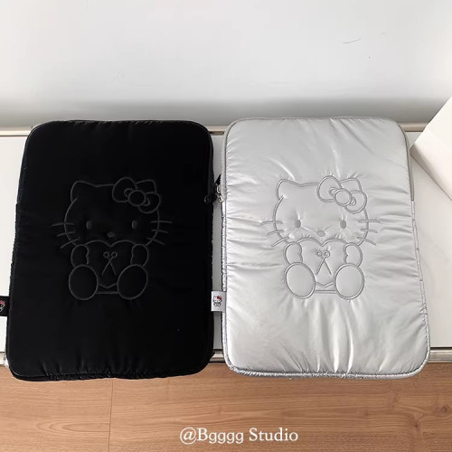 韓國ins小衆高顔值可愛少女凱蒂貓14寸蘋果macbook筆記型電腦包15.6寸收納保護套11寸平板ipad內膽包