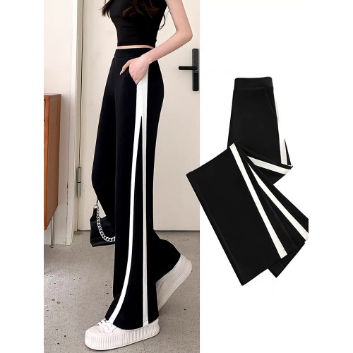 濶腿褲女春秋夏季2026新款顯瘦垂感小個子高腰拖地寬鬆運動休閒褲 濶腿褲女春秋夏季2026新款顯瘦垂感小個子高腰拖地寬鬆運動休閒褲