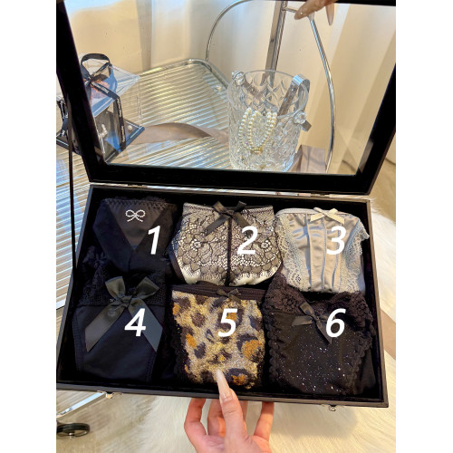 奢貴山茶•黑色野性蕾絲性感勾人女士內褲女生高級女式三角褲新款