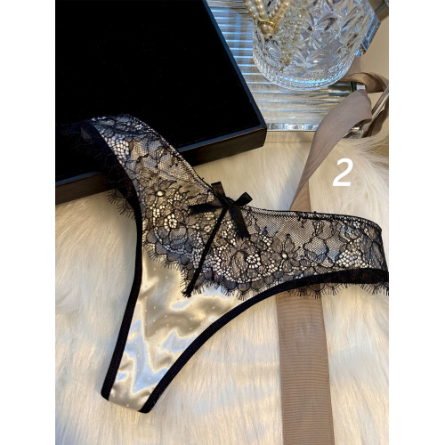 奢貴山茶•黑色野性蕾絲性感勾人女士內褲女生高級女式三角褲新款