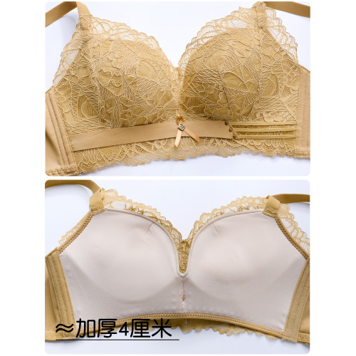 無鋼圈小胸平胸專用加厚內衣女士聚攏顯大上托收副乳防下垂內衣女