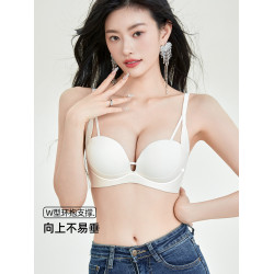 六隻兔子無痕內衣女小胸聚攏顯大集中飽滿收副乳無鋼圈小聚蛋文胸