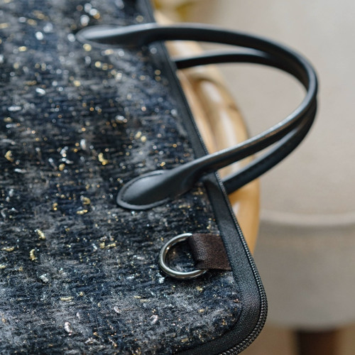 高級格紋黑金小香風小衆輕奢公文包手提筆記型電腦包女14寸16寸15寸設計高顔值蘋果電腦時尚華爲matebook包