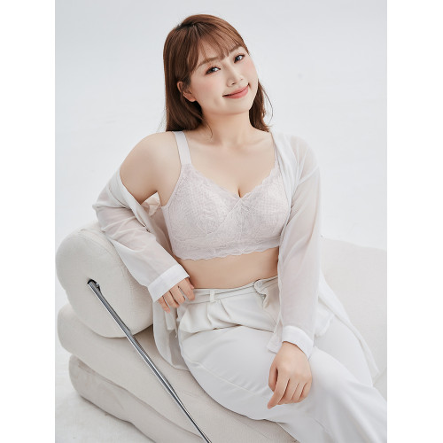 雅丹芝大胸顯小大碼內衣女薄無鋼圈防下垂收副乳全罩杯胖MM文胸罩