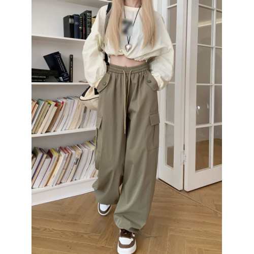 胖mm300斤大碼美式直筒垂感工裝褲女秋季寬鬆高腰休閒拖地濶腿褲 胖mm300斤大碼美式直筒垂感工裝褲女秋季寬鬆高腰休閒拖地濶腿褲