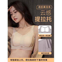 無鋼圈大胸顯小全罩杯提拉防下垂側收副乳無痕薄款運動內衣女文胸