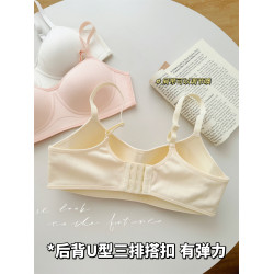 bm風少女 無痕內衣女大胸顯小胸聚攏無鋼圈薄款防下垂軟支撐文胸