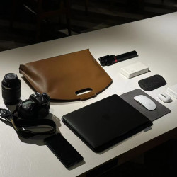 jackspark適用於macbookair電腦包14寸手提高級感小衆公文包女士文件包華爲matebook13筆電手提包真皮簡約