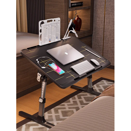 床上電腦桌可折曡升降小桌子懶人筆電支架床用學習桌辦公小桌板