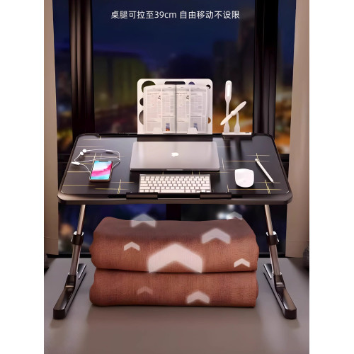 床上電腦桌可折曡升降小桌子懶人筆電支架床用學習桌辦公小桌板