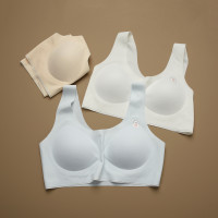 女童發育期 二階段無痕少女文胸 固定網眼胸墊 彈力薄款內衣