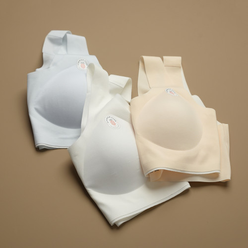 女童發育期 二階段無痕少女文胸 固定網眼胸墊 彈力薄款內衣