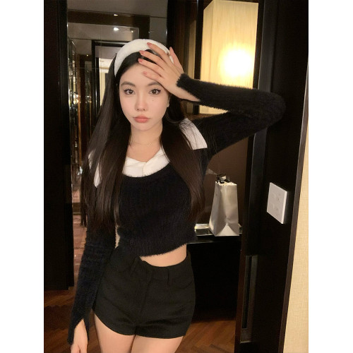 搭配靴子的毛呢短褲女秋高腰a字褲小個子秋冬外穿靴褲子2025新款