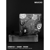 MIUCHO 大衛電腦殼復古適用於蘋果22款M2簡約air13透明macbook14美式pro原創設計防摔pro16寸防磕碰保護硬殼