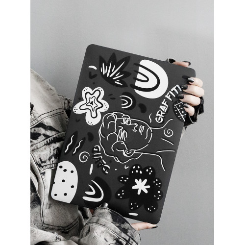 MIUCHO 大衛電腦殼復古適用於蘋果22款M2簡約air13透明macbook14美式pro原創設計防摔pro16寸防磕碰保護硬殼