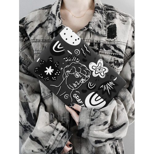 MIUCHO 大衛電腦殼復古適用於蘋果22款M2簡約air13透明macbook14美式pro原創設計防摔pro16寸防磕碰保護硬殼