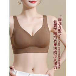 固定杯背心式無痕內衣女無鋼圈提拉美背文胸2026小胸顯大女士胸罩