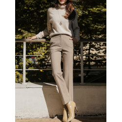 毛呢西裝褲女士2025新款秋冬季高腰加厚菸琯直筒褲顯瘦休閒長褲子