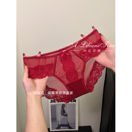 屬馬本命年大紅色蕾絲內褲女新款純棉襠女式三角內褲結婚新年禮物