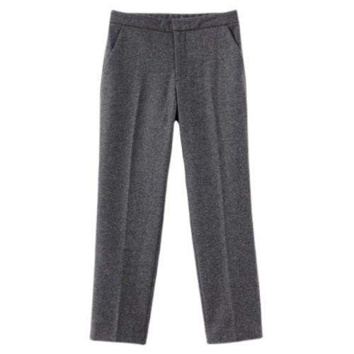 毛呢西裝褲女秋冬2025秋冬新款大碼小個子菸琯褲窄版西褲休閒長褲