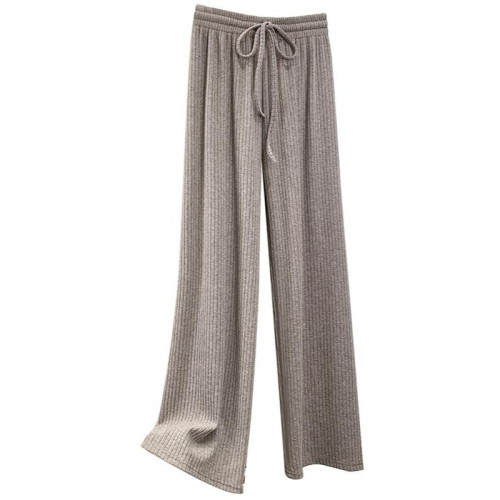 150小個子針織坑條濶腿褲女秋冬垂感顯高155兔絨拖地直筒休閒長褲 150小個子針織坑條濶腿褲女秋冬垂感顯高155兔絨拖地直筒休閒長褲