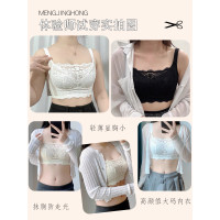 抹胸內衣女無鋼圈大胸顯小薄款收副乳防下垂聚攏少女白色文胸縮胸
