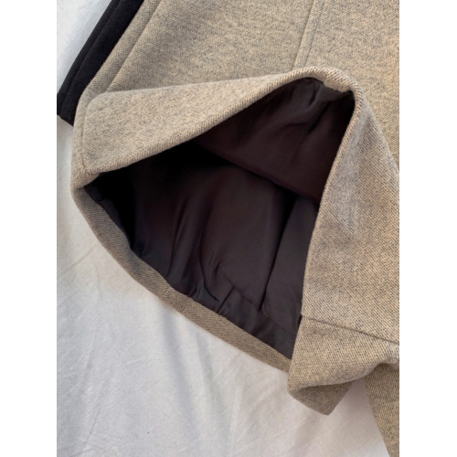 150小矮個子毛呢寬鬆濶腿短褲女秋冬高腰加厚外穿靴褲xs顯高百搭