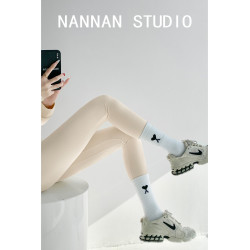 舒適感up~外穿彈力收腹健身瑜珈褲女春秋跑步運動提臀高腰鯊魚褲