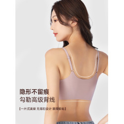 固定杯內衣女薄款背心式大胸顯小胸聚攏無痕無鋼圈孕婦大碼文胸罩