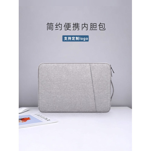 手提筆電內膽包女質感電腦包簡約帆布男基礎百搭電腦保護套輕薄可攜式防震13/14/16寸適用於蘋果聯想華爲戴爾