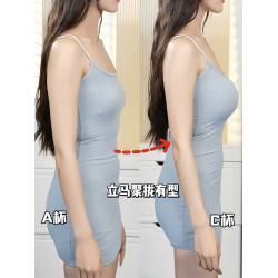 定海神針~不掉！無肩帶內衣女小胸聚攏防滑抹胸無鋼圈半杯文胸罩