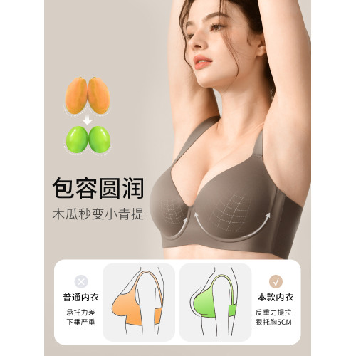 季下大胸顯小內衣大碼聚攏收副乳防下垂運動防震文胸罩胖mm專用