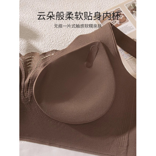 內衣女士薄款大胸顯小收副乳防下垂無鋼圈調整型小胸聚攏文胸罩夏