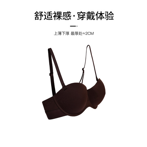 圓圓杯內衣女小胸聚攏顯大收副乳防下垂無鋼圈舒適無痕半杯文胸罩