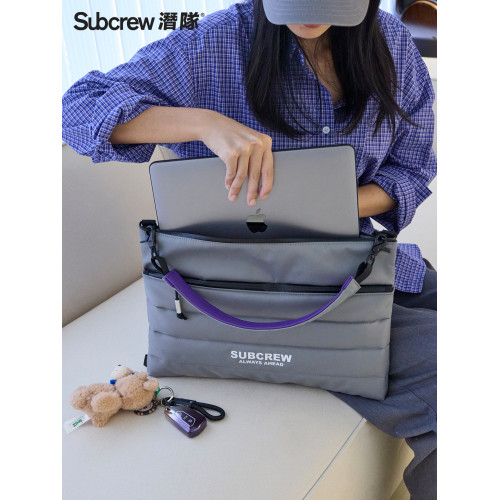 Subcrew軟fufu感充棉蘋果筆記型電腦包14寸男女通用可單肩手提斜後後背包 Subcrew軟fufu感充棉蘋果筆記型電腦包14寸男女通用可單肩手提斜後後背包