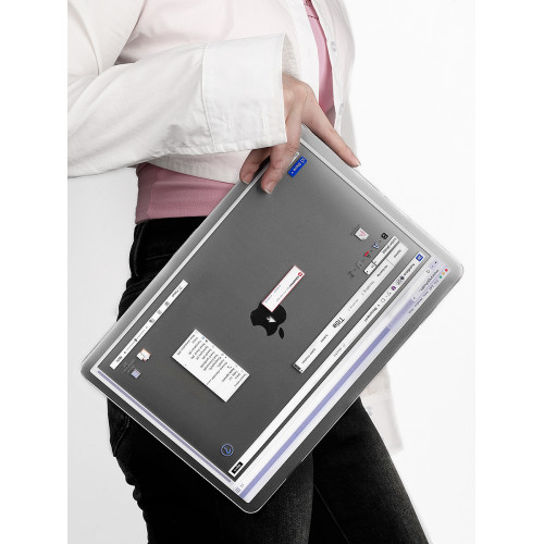 MIUCHO 文檔窗口蘋果電腦殼2026新款M5適用Air15 M2筆電外殼MacBookPro14寸磨砂透明pro16寸防磕碰保護硬殼