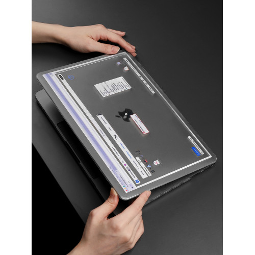 MIUCHO 文檔窗口蘋果電腦殼2026新款M5適用Air15 M2筆電外殼MacBookPro14寸磨砂透明pro16寸防磕碰保護硬殼