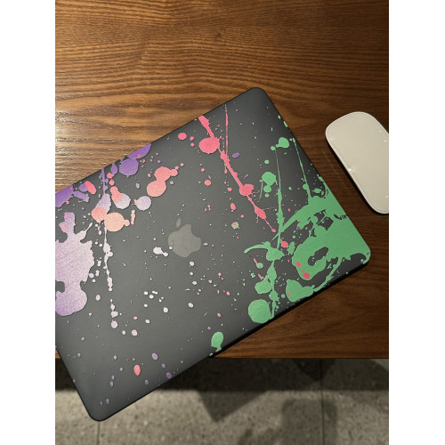 個性紅綠紫潑墨電腦保護套/適用蘋果MacBook華爲MatBook保護殼筆記型電腦罩保護電腦彩殼黑色