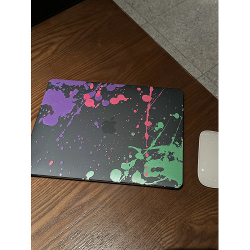 個性紅綠紫潑墨電腦保護套/適用蘋果MacBook華爲MatBook保護殼筆記型電腦罩保護電腦彩殼黑色