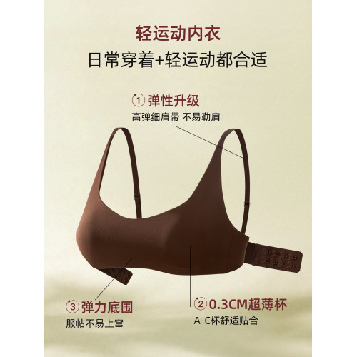 無痕內衣女收副乳薄款防下垂大胸顯小胸聚攏運動無鋼圈平胸文胸罩
