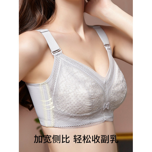 大胸顯小文胸超薄款全罩杯大碼胖mm內衣女無鋼圈聚攏胸罩縮胸神器