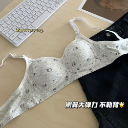 少女內衣女透氣無鋼圈大胸顯小胸聚攏學生高中生美背一體運動文胸