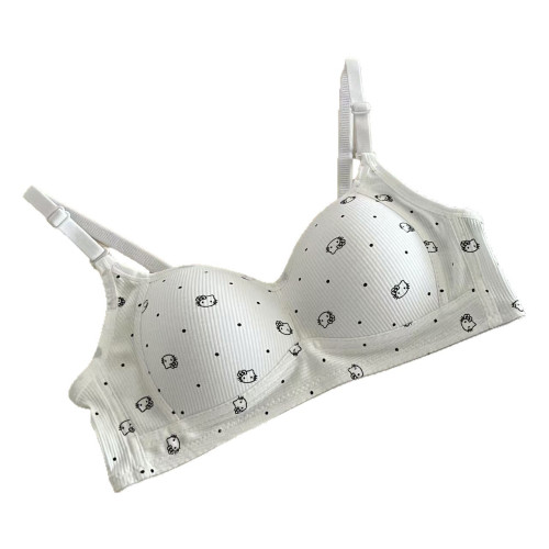 少女內衣女透氣無鋼圈大胸顯小胸聚攏學生高中生美背一體運動文胸