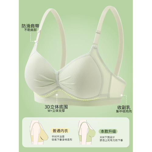 古今少女文胸純棉小胸聚攏高中生內衣薄款無鋼圈大學生收副乳胸罩