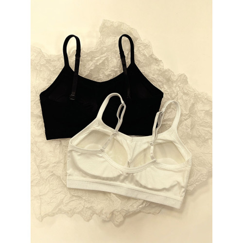 安心貓內衣女一體式薄款運動少女初高中學生吊帶背心抹胸裹胸文胸