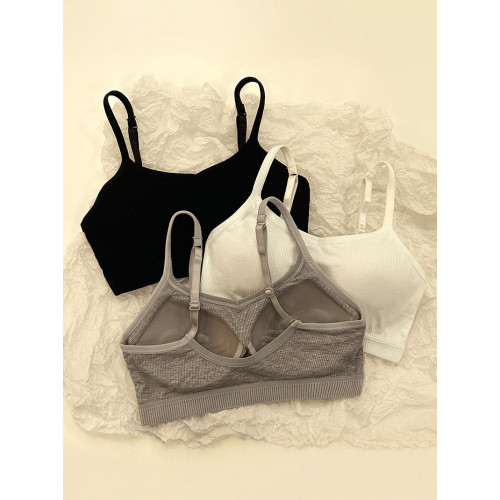 安心貓內衣女一體式薄款運動少女初高中學生吊帶背心抹胸裹胸文胸