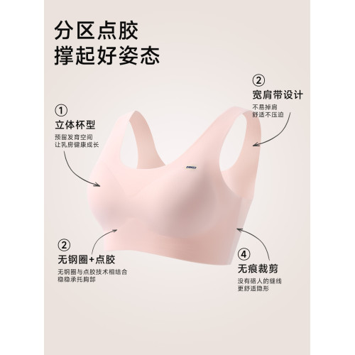 貓人內衣學生初中女少女發育期青少年青春高中生文胸運動防震背心