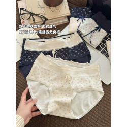 復古碎花內褲女士純棉女生三角褲2026新款夏薄款10a級抑菌襠短褲