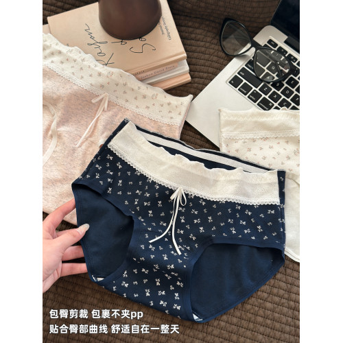復古碎花內褲女士純棉女生三角褲2026新款夏薄款10a級抑菌襠短褲
