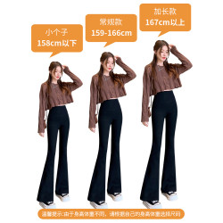 小個子微喇鯊魚褲女外穿2025新款春秋薄款高腰瑜珈打底喇叭褲加絨